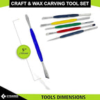 CYNAMED Stainless Steel Spatula Wax & Clay Sculpting Tool Carver Set (6PK)