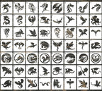 Dragon Stencils for Painting 3inch Reusable Dragon Stencil Template Stencils for Crafts Paint Stencils for Painting on Wood Wall Card Fabrics