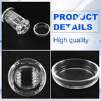 Sieral 6 Pieces Staining Jar 5 Slides Capacity Staining Tank 60 ml Glass Jar with Lid for Lab Microscope Supplies