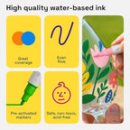 ARTISTRO 36 Dual Tip Brush + Fine Acrylic Paint Markers - Easy for All Ages & Levels Paint Pens for Fabric, Rock, Glass, DIY - Halloween Pumpkin Painting Kit, Art Supplies, Christmas Gift