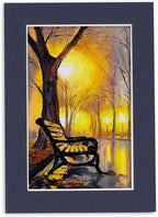 Poster Palooza 11x14 Mat for 8.5x11 Photo - Precut Navy Picture Matboard for Frames Measuring 11 x 14 Inches - Bevel Cut Matte to Display Art Measuring 8.5 x 11 Inches - Acid Free ONE MAT
