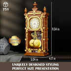 Retro Swing Clock Building Blocks Set, Vintage Pendulum Clock with Functional Clock Mechanism Model Kit, Creative Gift Toys for Adults Teens 14+ (751 Pieces)