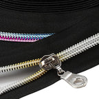 The Yards 10 Yards Bulk Nylon Coil Zipper with Colorful Teeth - Replacement Sewing Zipper with 10PCS Sliders for DIY Craft Bags