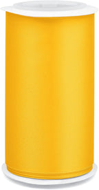 Humphrey's Craft 4 Inch Gold Double Faced Satin Ribbon - 5 Yards Variety of Color for Crafts Gift Wrapping Cutting Ceremony Decoration Sewing Christmas Tree Wedding and Dining Tables.