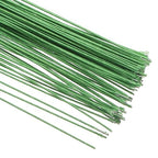 PATIKIL 18 Gauge 16" Floral Stem Wire, 100 Pcs Paper Wrapped Iron Artificial Flower Stem Accessories for DIY Bouquet Stem and Craft Decoration, Light Green