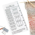 Quick Gauge Ruler, Gauge Ruler for Knitting and Crochet, Scarf Keychain Knitting No Counting Needed, Slide Sewing Rulers and Guides for Fabric Stitch Measuring Crochet Tool(1pc)