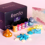 Renfio Mica Powder, 60 Colors Mica Powder for Resin Natural Epoxy Resin Color Pigment Powder Dye 0.25oz/7g Bottles Shimmer Pearl Pigments for Soap Making, Candle Making, Epoxy Crafts, Slime, Nail Art