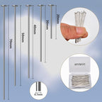 100pcs Silver Filled Flat Head Pins Non Tarnish Craft Earring Bracelet Jewelry Making Accessories Supplies (70mm (2.75in), Silver-Flat Head Pin)
