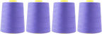 Mandala Crafts 4 Pack of Serger Threads Cones Spools - 20S/2 24000 Yards Polyester Periwinkle Threads for Sergers Machine and Overlock Quilting Sewing Machine