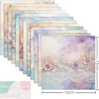 YASMEN 24 Sheets Scrapbook Paper Pads, 6X6 Single-Sided Cardstock Paper, Decorative Craft Paper, Flowers Pattern Paper Pack, DIY Decopodge Papers, Journal Scrapbooking Supplies, Card Making Supplies