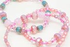 1.8 oz (50g) Gentle Mix of Faceted Fire Polished Czech Glass Beads (Round, Rondelle etc) 4-8mm, Light Pink