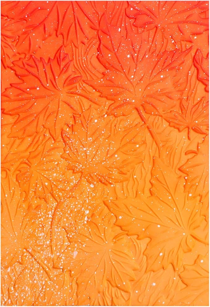 BAOFALI 3D Autumn Theme Plastic Embossing Folders Maple Leaf for DIY Scrapbooking Photo Album Card Paper Craft Decoration for Card Making,Embossing Template Paper Card Embossing Stencil