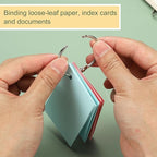 PATIKIL 2.5" x 2.8" Loose Leaf Binder Rings, 30 Pcs Metal Book Rings Nickel Keychain Ring for Paper Index Cards Flash Card Notebook Rings Office Home Book Binder, Silver Tone