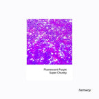 Hemway Polyurethane & Epoxy Resin Glitter 100g / 3.5oz Metallic Crystal Flake Additive for Flooring Jewelry Tumblers Glass Pigment - Super Chunky (1/8" 0.125" 3mm) - Fluorescent Purple