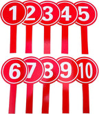 10pcs Handheld Score Paddles Foam Number Scoreboards 1-10 Voting Scoreboards for Sport Competition Classroom Voting and Answers