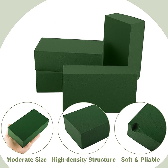 36 Packs Floral Foam Blocks Wet & Dry Floral Foam Bricks 5.5x3.1x1.8 Inch Flower Arranging Kit for Fresh and Artificial Flowers Florist Foam Blocks for Wedding Home Decor