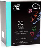 JumpOff Jo – Liquid Chalk Markers – Reversible Chisel and Round Tip – Multi Color (30)