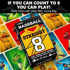 QUOKKA Baseball Fast-Paced Card Game for Kids & Adults – 128 Cards & Easy Rules – Quick & Fun Matching Game – 2-4 Players – Ages 8+ – Perfect for Family Games Night, Travel and Parties