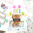 Cutting Dies for Card Making, Metal Scrapbooking Die-Cuts, DIY Bckground Frame Crafts Embossing Stencil, Paper Template Mold/Photo Album Arts Tool (Birthday Cake-8.5x8.2cm)