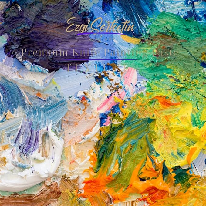 Premium Palette Knife Painting Paste|Texture Paste|Authentic Bright Colors|Ready to Use|Easy to Apply| 6oz (Intensive Blue)