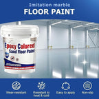 Epoxy Colored Sand Floor Paint, Epoxy Floor Paint for Concrete, High Gloss Marble Effect Coating, Waterproof Non-Slip Concrete Paints, Suitable for Indoor/Outdoor Use (Purple,160 oz/5 kg)