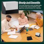 2 Pack Black Index Card Holder 3 X 5 Note Card Organizer Acrylic Index Card Box Flash Card Storage Box Postcard Display Stand Business Card Holder Desktop for Business Office(No Card)