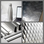2 Pack 6061 T651 Aluminum Sheet Metal 6" x 12" x 1/16" (0.06") Rectangle Metal Plate Covered with Protective Film, 1.5mm Flat Aluminum Plate for Crafting and Industry