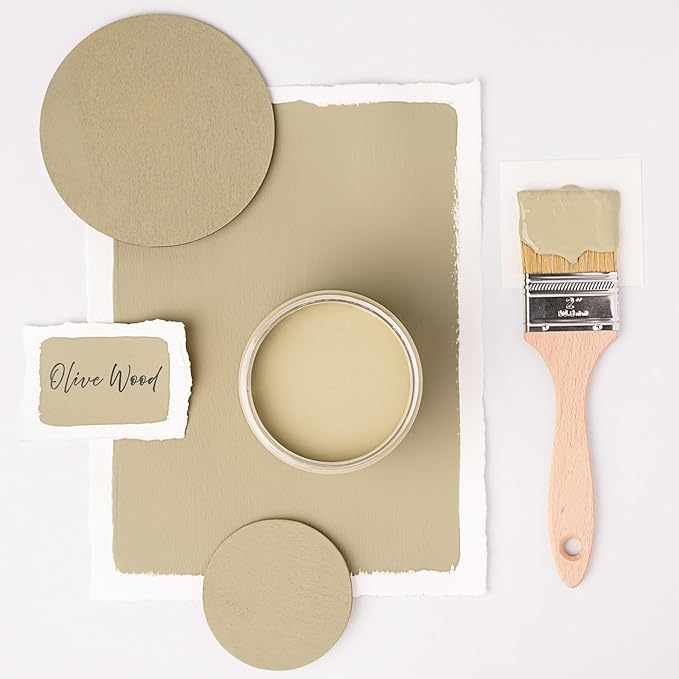 Dixie Belle Paint Company Chalk Finish Furniture Paint – Olive Wood (8oz) – Matte Chic Chalk Mineral DIY Furniture Paint