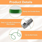 HARFINGTON 49ft Jewelry Wire, 28 Gauge (0.3mm) Brass Craft Soft Metal Tarnish Resistant Copper Beading Wire for Jewelry Making Supplies Crafting, Green