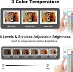 A3 Rechargeable LED Light Pad,Light Box for Tracing with Integrated Stand,3 Light Colors 6 Levels of Brightness and stepless dimming,Light Board for Diamond Painting,Drawing,Artists