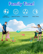 Giant Horseshoe Game Set for Adults and Family – 10" Oversized Lawn Toss Game with Jumbo Horseshoes, Rings, Stakes & Stands – Large Outdoor Yard Game for Backyard, Beach, Camping, Party Fun