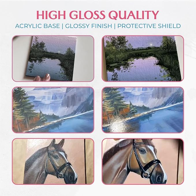 GRANOTONE Acrylic Artist's Varnish | High Gloss Finish | Non-Yellowing | Non-Toxic | Anti-Crazing | for Pro Artists, Hobby Painters & Kids | Made in India | 100 ML (3.38 fl oz)