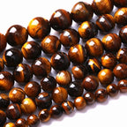 12MM Natural Iron Yellow Tiger Eye Stone Energy Healing Beads Round Loose Beads for Jewelry Making Bracelet 32pcs 15"