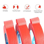 Red Painters Tape,1” x 60 Yds x 5 Rolls (300 Yards Total) - Medium Adhesive Masking Tape for Painting,Labeling,DIY Crafting,Decoration and School Works