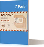 ROBOTIME 7-Pack Double-Sided Colored Basswood Sheets 1/8" - 12 x 16 x 1/8 Inch - Roller-Coated Solid Color 3mm Laser Wood Boards for Laser Cutting, Engraving & Wood Burning - Blue ﻿