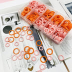 450 pcs Knitting Stitch Marker, findTop Braided Auxiliary Marking Ring, Plastic Ring Color Plastic Ring (Large/Medium/Small), Marking for Sewing Fabrics (Random Color)