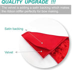 Red Velvet Ribbon 2.5 Inch x 10 Yards for Christmas Tree Topper Home Decoration Wreath Gift Wrapping DIY Craft