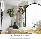 Selens Oval Light Diffuser, 59x78in/150x200cm Collapsible Pop-up Soft Light Diffusion with Portable Carrying Bag for Outdoor Photo Studio Lighting Video Live Streaming