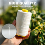 Sewing Thread Cone Set, 2 Pack Serger Thread, 3000 Yards Each, All Purpose Thread for Sewing, Quilting, Machines, Overlock, Merrow & Hand Embroidery (Grey*2)