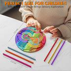 Sensory Activity Board for Kids Toddler Boys , Sensory Fidget Toys for Stress Anxiety Autistic ADHD, Calm Down Travel Airplane Essentials Toys for 3+ Year Old, Stuffers Gifts for Teen Girl