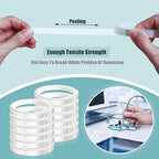 12 Rolls 10mm x33m(108ft) Clear Heat Tape,Transparent High Temperature Heat Resistant Tape,Heat Transfer Tape for Heat Press and Sublimation,Heat Transfer Vinyl,No Residue