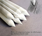 43 PCS Blending Stumps and Tortillions Paper Art Blenders Sketch Drawing Tools with Sketch Wipe Scrapers,Rub Sponge,Kneaded Eraser and Sandpaper Sharpeners