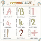 221 Pcs Bulletin Board Letters Round Alphabet Number Punctuation Symbol Combo Letter Cutouts Classroom Decoration for School Classroom Chalkboard Poster Board(Boho Italic)