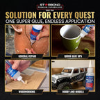 Starbond Medium Super Glue Pro Kit (2 oz) – Strong, Fast-Bonding CA Glue (Cyanoacrylate Adhesive) – with Clog-Resistant Cap, Microtips & Extra Nozzle for Quick Fixes, Woodworking, Hobby Models