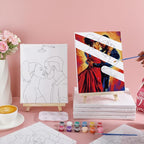 Zhanmai 12 Pack Pre Drawn Canvas for Painting Sip and Paint Kit 8" x 10" Paint Party Set Canvas Painting Pre Printed Canvases for Party Favor DIY Virtual Adult's Date Night(Sexy Couples)