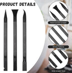 Minatee 18 Pieces Non-scratch Plastic Scraper Tool Multi-purpose Carbon Fiber Pen-shaped Plastic Scraper for Cleaning Small and Narrow Space(Black)