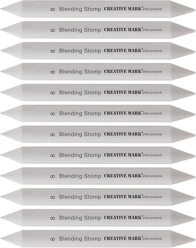 Creative Mark Blending Stumps - Solid Double-Ended Blending Stumps for Blending Charcoal, Pencils, Pastels, and More! - [Size # 8-12 Count]