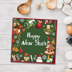 ABTOLS Merry Christmas Clear Stamps for Card Making and Photo Album Decorations, Happy New Year Words Winter Greeting Clear Rubber Stamps for Card Making Decoration and DIY Scrapbooking