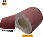 60 Grit Emery Cloth Roll, 4.5 Inch Wide 32.8 Ft Long (Equals 1/4 Sheet Sandpaper 71 Pcs) Abrasive Sandpaper Rolls for Metal Automotive Wood Furniture Sanding Paper Drum Palm Sander (60 Grit)