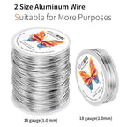 18 Gauge(1.0mm) Aluminum Wire 328 Feet(100M) KSVZS Bendable Metal Wire for Crafts, Sculpting, Armature, Jewelry Making【3-in-1】+18Gauge(1.0mm) 32.8Ft(10M)+1 Pliers(Silver)…